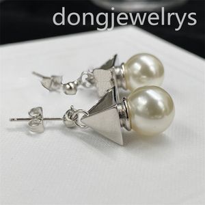 Earrings Designer For Womens Pearl Earring Charm Silver Vintage Pearl Temperament Earings Dongjewelrys Ear Cuff Ladies Multicolor Birthday Gift