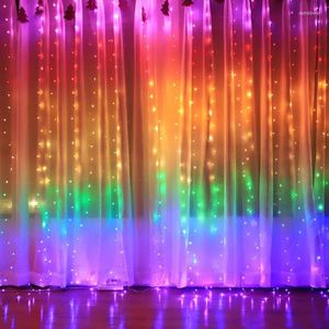 Strings String Curtains Curtain For Room Wedding Christmas Lights Decorations Home Festoon Led Light Decor Fairy