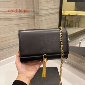 Kate small chain bags with tassel in crocodile-embossed shiny leather shoulder bag GOLD-TONED METAL HARDWARE crossboby handbag purse