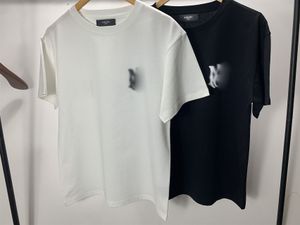 Erkek Tişörtleri Yaz 210g Çift Strand Pamuklu Mektup Baskı T-Shirt