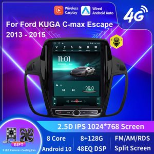 6G 128G Dikey Araba DVD Radyo Android 10.0 Ford Kuga C-Max Kaçış 2013 2014 2015 Kablosuz Carplay Otomatik DSP GPS IPS