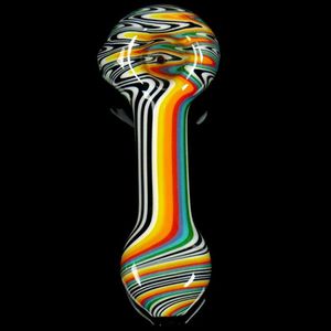 Cool Colorful Wig Wag Pyrex Thick Glass Pipes Portable Innovative Design Spoon Filter Dry Herb Tobacco Bong Handpipe Handmade Oil Rigs Smoking Cigarette Holder DHL