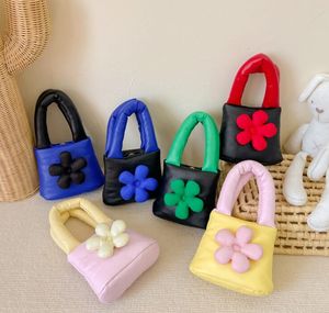 Cotton clothing children handbag autumn winter fashion flower hand carrying bag light western style Parenthood small change cloth bags