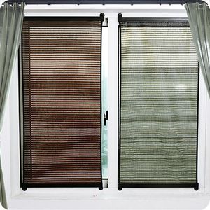 Curtain Punch-free Bedroom Sun-shading Window Decorative Curtains Bathroom Breathable Roller Shutter Tulle For Windows