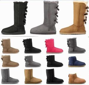 2022 أزياء عالية الجودة WGG المرأة أحذية طويلة كلاسيكية أحذية نسائية أحذية الثلوج شهادة حقيبة الغبار انخفاض حجم US5-10