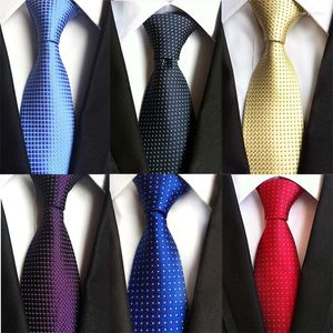 Bow Ties Gusleson Classics Solid 8cm Silk Gravatas Red Yellow Blue Neck Tie For Men Business Wedding Suit Formell tillf￤lle g￥va