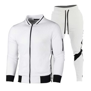 Men's Tracksuits Winter Brand Baseball Uniform Zipper Cardigan Patchwork Sports Trousers Suit Fashion And Leisure Piece Set G221011