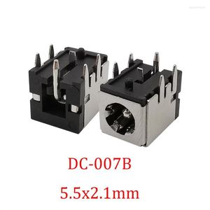 Aydınlatma Aksesuarları 1/2/5pcs DC-007B DC Güç Şarj Soket Konnektörü DC007B 5.5x2.1mm Dişi Jack Bakır Braket Dizüstü Bilgisayar Adaptörü