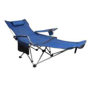 Camp Furniture Outdoor Folding Chair Portable Adjustable Recliner 2 in 1 with Removable Footrest for Camping Fishing Picnic Patio Dining Bar 221011