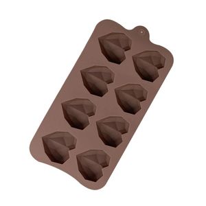 Outras ferramentas de cozinha de bar de jantar de cozinha 8/15 com amor diamante 3d chocolate sile molde fudge assado bolo decoração entrega 202 dhsmb