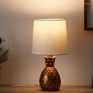 Table Lamps Nordic Pineapple Lamp Bedroom Bedside Living Room Dining Modern Desk Study LED Stand Light Fixtures Home Decor