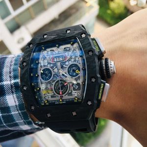 Carbon Fiber High-end Men's Multi-functional Automatic Machine Millr Watch Personality Large Dial Calendar 11-03
