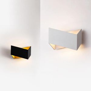 Wall Lamps Modern LED Aluminum White Black Brushed Decoration Living Room Bedside Lights Night Light Home Sconce Decor