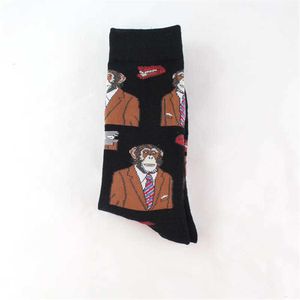 Herrensocken Neue Unisex lustige Dinosaurier Katzenhund Hirschschädel Frosch Fisch Eule Ozean Wellen Mops Affonaut Astronaut Männer Frauen Socken Dropship D7