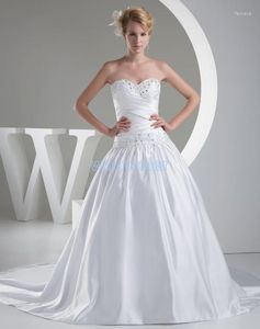 Suknia ślubna 2022 Projekt zamek błyskawiczny z ramienia niestandardowy rozmiar/kolor kościoła suknie Balll Stuns Rhinestone