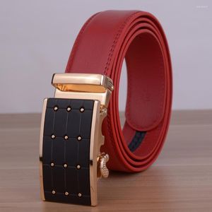 Belts Arrival Men Genuine Leather Belt Cowhide High Quality Automatic Buckle Strap Large Size
