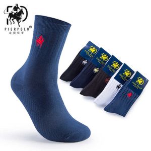 Мужские носки бренд мужски для пирса Polo вышивка Calcetines Happy Meia Men's Nops Business Cotton Socks T221011