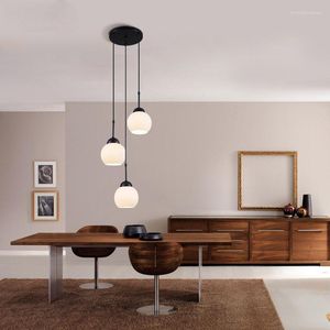 Hänglampor minimalistiska moderna retro restaurangstudierum vardagsrum cirkulärt ljus