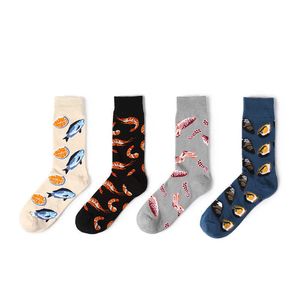 Men's Socks NewMan Men Women Free Size Cotton Seafood Fish Patten Cool Funny For Couples Lovers Gifts T221011