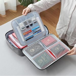 Storage Bags Oxford File Bag Waterproof Business Briefcase Household Multi-Layer Large-Capacity Multi-Function Box Organizer