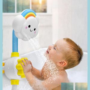 Altri articoli per feste per eventi Giocattoli da bagno per bambini Gioco d'acqua Nuvole Modello Rubinetto Doccia Spray Giocattolo Bambini Squirting Sprinkler Bagno Dhe2M