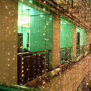 ストリング3x1/3x3m 300 LED ICICLE FAIRY STRING LIGHTSクリスマスウェディングパーティーガーランドアウトドアカーテンガーデン装飾