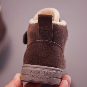 Boots Baby Girl Witer Warm Shoes Spädbarn Toddler Snow Children Pojkar 1-12 år Barn Utomhus Sneakers Non-Slip Plush Flat Shoe L221011