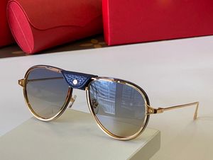 Pilot Sunglasses Designer Mens Frameless Gold Round Metal Frames Coated Mirror Eyeglasses Protection Womens C-Shades Aviation Vintage Leather Carti Sun Glasses