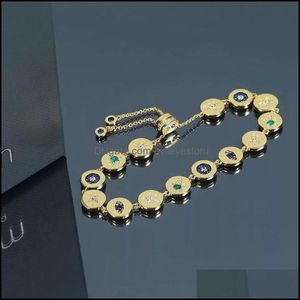 Charm Bracelets French Evil Eyes Bracelets Gold High Quality Luxury Chain For Women Lady Gift Cx2007242364 Drop Delivery 2022 Jewelry Dhyxk