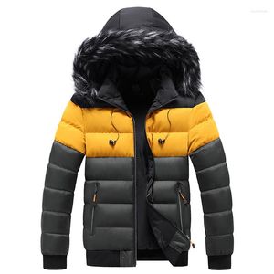 Men's Down Parka Hombre Men's Winter Jacket Cotton Cottored Men Fashion Tops Zipper Up Plus Tamanho M-5xl