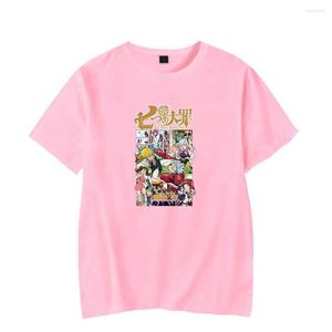 Men's T Shirts The Seven Deadly Sins Fashion Boys And Girls Pink Casual T-shirt Men Women Short-sleeved Spring Summer Kids Top