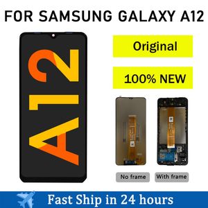 Panelsk￤rm f￶r Samsung Galaxy A12 LCD -peksk￤rm Digitizer Monteringssk￤rmsers￤ttning Reparationsdelar