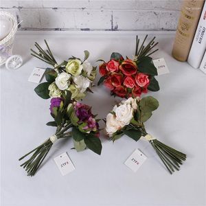 Dekorativa blommor Artificial Rose Flower Buquets Shop Birthday för att uttrycka flickvän älskares vän