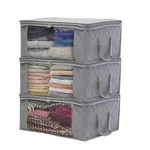 Boxes Bins Non-Woven Fabric Organizer Quilt Bag Blanket Bags With Zipper Duvet Cover Under Bed Storage 1010