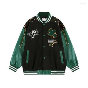 Men's Jackets Fashion Oversized Hip Hop Varsity Baseball Jacket With Furry Embroidery Hi Street Harajuku College Letterman Coat Outerwear