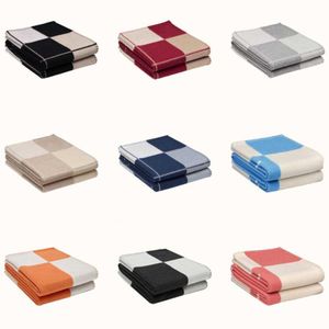 135 x 170 cm Plaid Cashmere Decken Luxusdesigner Decken Designer Decke Soft Wollschalschal tragbares warmes Sofa Bett Fleece gestrickt