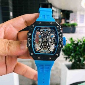 Luxury Mens Mechanics Watches Wristwatch RM Mill Business Leisure RM53-01 Helautomatisk mekanisk Millr Watch Carbon Fiber Case Tap SDL4