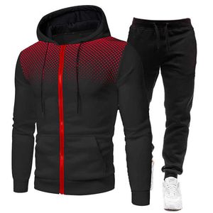 Herrspårsperioder Suit Hoodie Pants Autumn and Winter Sports Casual tröja Sportkläder G221011