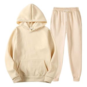 Männer Trainingsanzüge Neue Frauen Einfarbig Langarm Mit Kapuze Sweatshirt Und Hose Jogging Set Casual Winter Warme Hoodies Trainingsanzug Sport anzug G221011