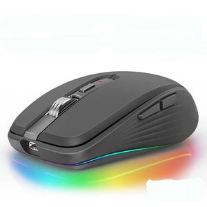 Mice Wireless Mouse Bluetooth Rechargeable Mouse Ultra-thin Silent LED Colorful Backlit Gaming Mouse For iPad Computer Laptop PC T221012
