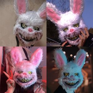Maski imprezowe Halloweenowe okładka głowy Królik Cosplay Mask Niedźwiedź Bunny Costume Rekwizyty Ubierz maskę na imprezę Halloween Scary Costumelt091