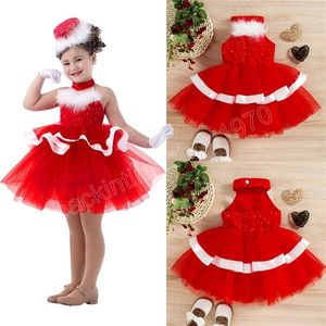 Weihnachten Tutu Kleid Kleinkind Mädchen Ärmelloses Tüll Prinzessin Kleid Weihnachten Rüschen Kleider 1-5 Jahre Party Geburtstag Kleid