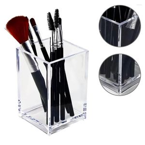 Cajas de almacenamiento Cepillo de maquillaje Pot con pinceles Organizador de maquillaje acr lico para cosm ticos Desk Bosker Cosmetic