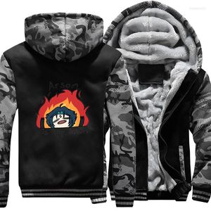 Herrjackor Aron är min passion för män fleece bomberjacka vinter tjock streetwear blixtlås huva varma rockar kläder ytterkläder