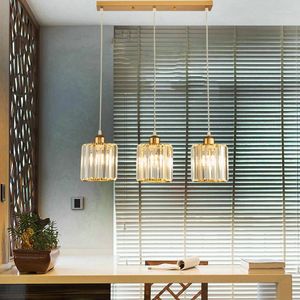 Chandeliers Modern Crystal For Dining Room Kitchen Farmhouse Rest Area Long Table Led Ceiling Pendant Lamp Gold Light Fixtures