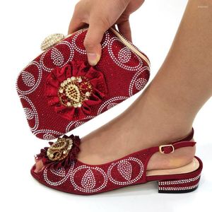 Dress Shoes Doershow Italian Shoe And Bag Set 2022 Women In Italy Wine Color With Matching Bags SOP1-9