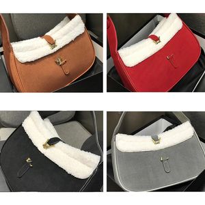 Top YS Designer Tote Bolsa de Ombro Couro Abrasivo com Maomao Novo Outono e Inverno Carteira Feminina Moda Bolsa Carta Pochette Cartão Atacado Estilo All-Purpose