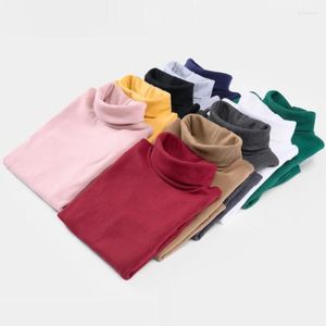 Shirts 2-13 Years Baby Toddler Boys Girls Turtleneck Kids Long Sleeve Shirt Tops Tees Underwear Children Clothes JW8271