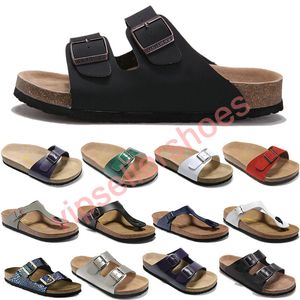 2023 Slipper Flip Flops Beach Sandals Casual Slides Shoes Flat Slippers Trainers New Summer Cork Women Mixed Color Fashion Luxury Designer Eur 35-46