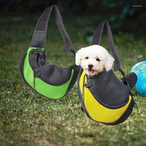 Dog Car Seat Covers Pets Travel Carrier Widened Shoulder Harness Cat Single Bag Comfort Mesh Oxford Handbag For Dogs Outdoor Products